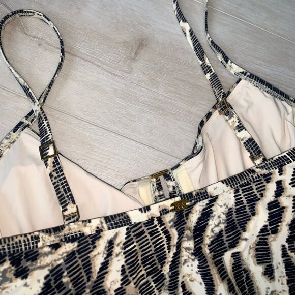 Amoressa Tankini Top Women's Size 6 US/14 US Animal Print Gold Underwire NWOT - Picture 8 of 12